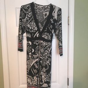 XL Maternity Dress with Red Accents